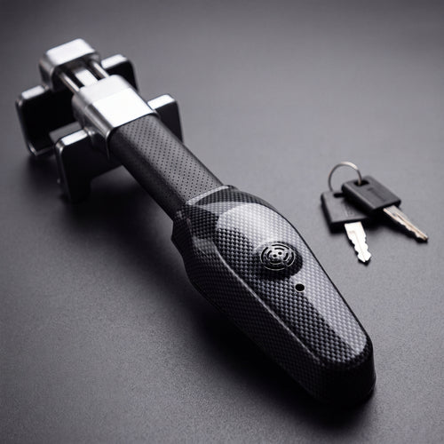 Antivol de volant Volant Pro aspect carbone avec alarme 130 dB et ses 2 clés